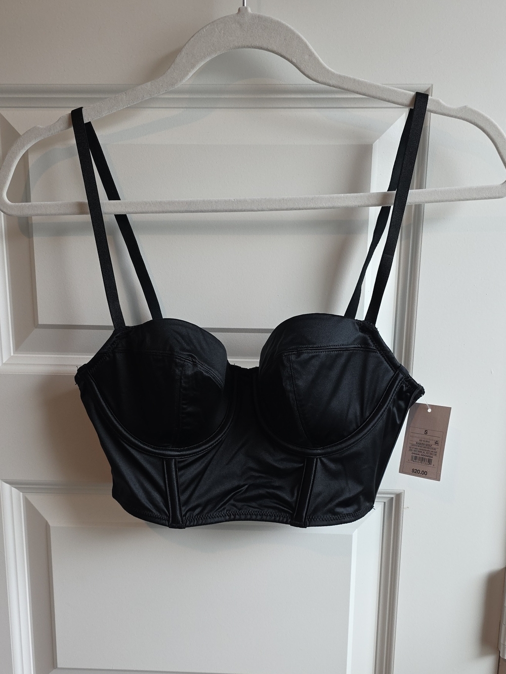 Auden Black Longline Bustier Bra - Women Intimates & Sleepwear Small G111